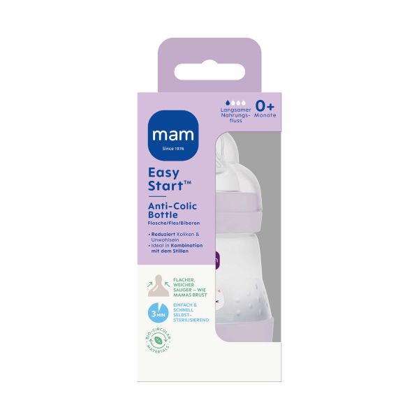 MAM Easy Start Anti-Colic Babyfles - 160 ml - Lila MAM Easy Start Anti-Colic Babyfles - 160 ml - Lila