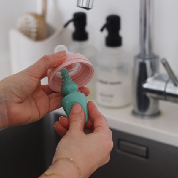 Beaba Flessenborstel - Silicone - Sage Green