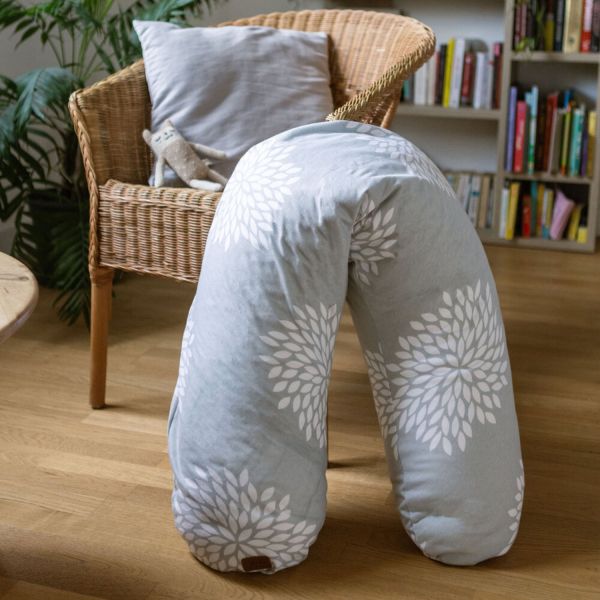 Beaba Verzorgingskussen - Big Flopsy - Grijs - Bloem