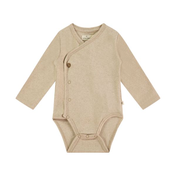A Tiny Story Romper Lange Mouw Oatmeal Melange 56 A Tiny Story Romper Lange Mouw Oatmeal Melange 56