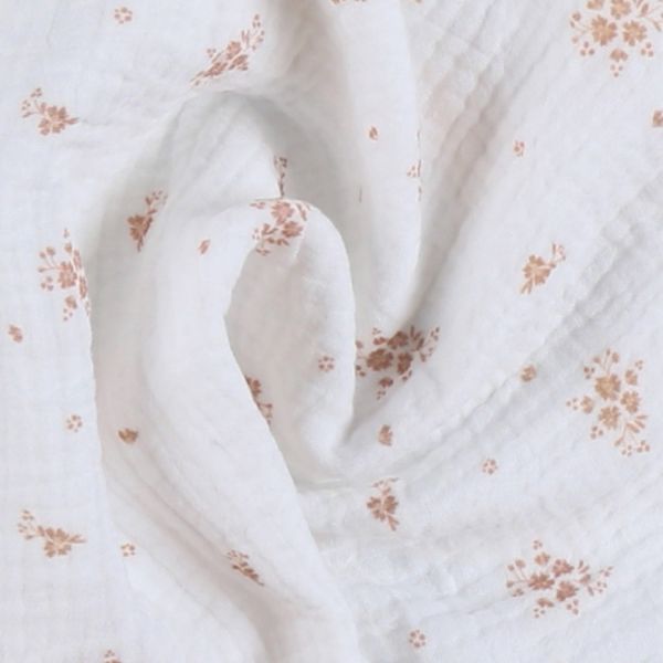 Noukie's Hydrofiele Doeken Set - Vintage Flowers - 70 x 70 cm - Wit/Roze