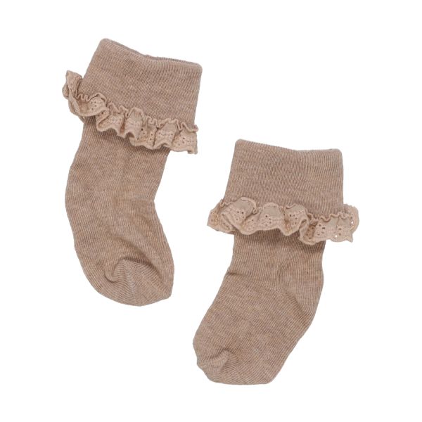 BD Collection Sokjes Kant - 3 Stuks - 0-6mnd - Multi Beige