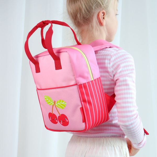 A Little Lovely Company Little Square Backpack - Happy Cherries A Little Lovely Company Little Square Backpack - Happy Cherries