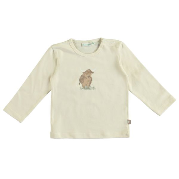 Babylook Cow T-Shirt - Maat 68 - Buttercream Babylook Cow T-Shirt - Maat 68 - Buttercream