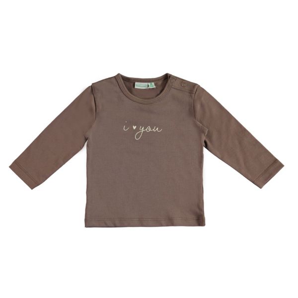 Babylook I Love You T-Shirt - Maat 56 - Deep Taupe Babylook I Love You T-Shirt - Maat 56 - Deep Taupe