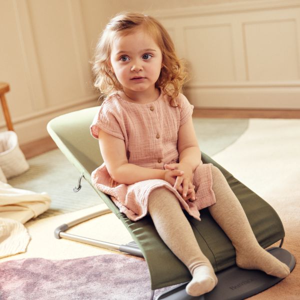 BabyBjörn Bliss Wipstoel - Geweven Kroonblad Quilt - Donkergroen