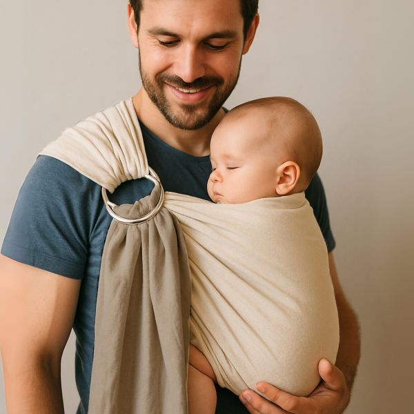 Babylonia Tricot-Sling – Latte Macchiato