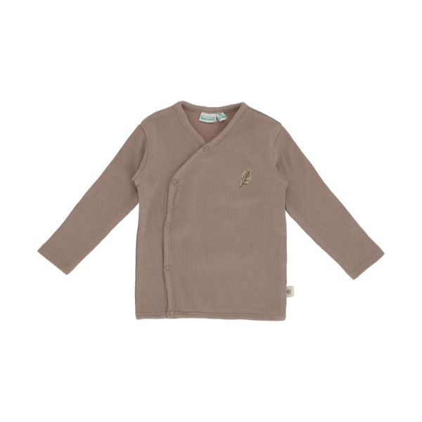 Babylook Mouse Overslag T-Shirt Rib - Maat 44 - Moon Rock