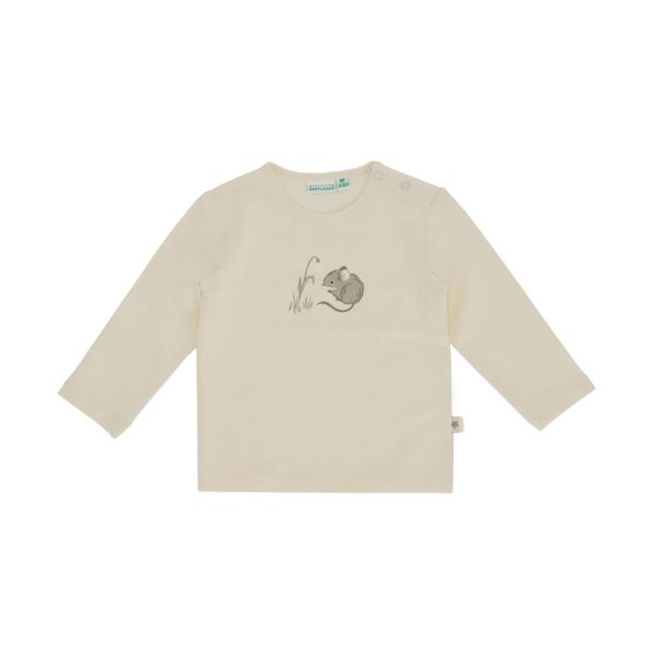 Babylook Mouse T-Shirt Lange Mouw Piep - Maat 50 - Whisper White Babylook Mouse T-Shirt Lange Mouw Piep - Maat 50 - Whisper White