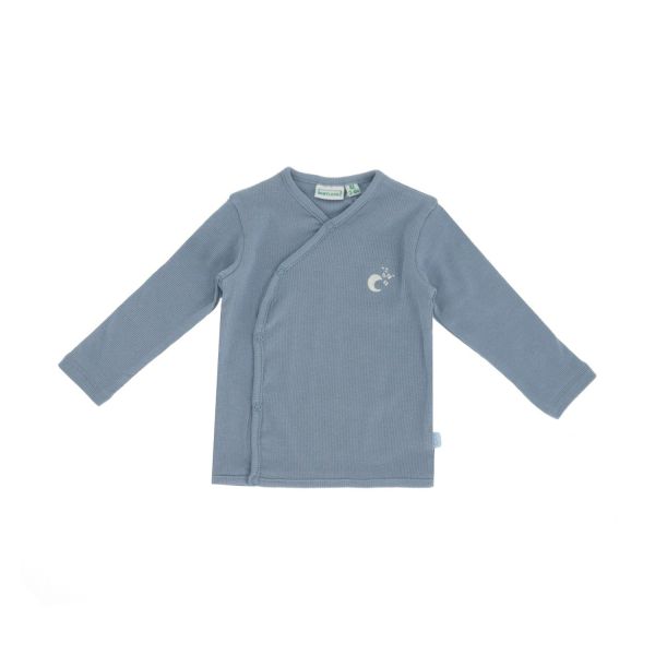 Babylook Night T-Shirt Overslag Rib - Maat 44 - Ashley Blue Babylook Night T-Shirt Overslag Rib - Maat 44 - Ashley Blue