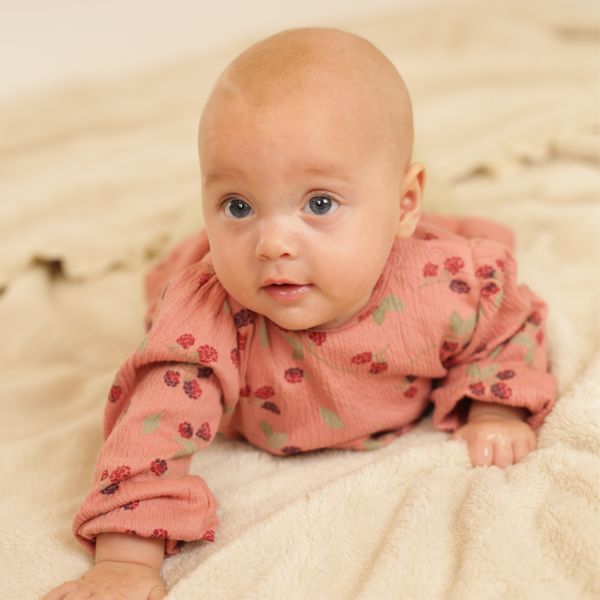 Babylook Berry Jurk Lange Mouw - Maat 56 - Dusty Rose Babylook Berry Jurk Lange Mouw - Maat 56 - Dusty Rose
