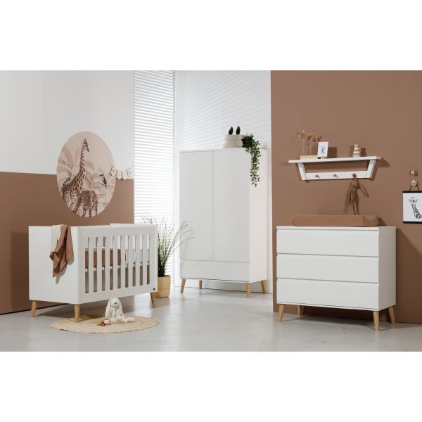 TWF Ledikant 70 x 140 Incl. Juniorzijden - Commode Beach Island White