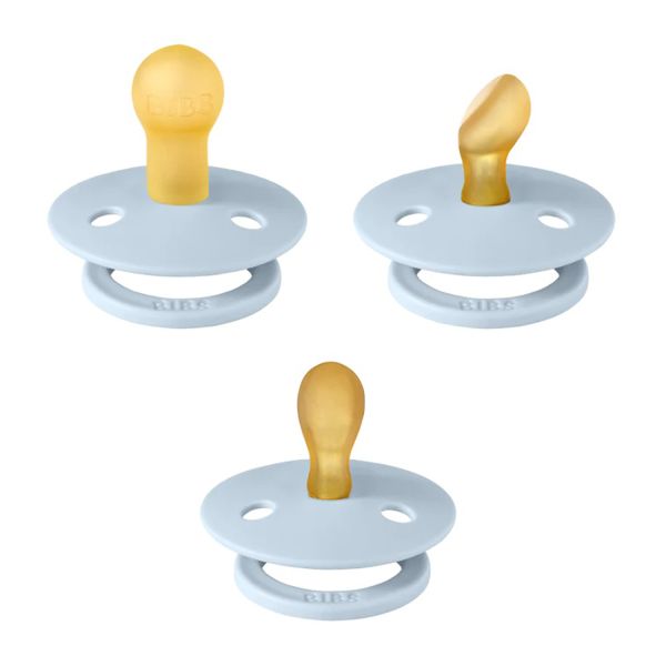 BiBs Try-It Fopspeen - 3 Stuks - 0-6 Mnd - Baby Blue 