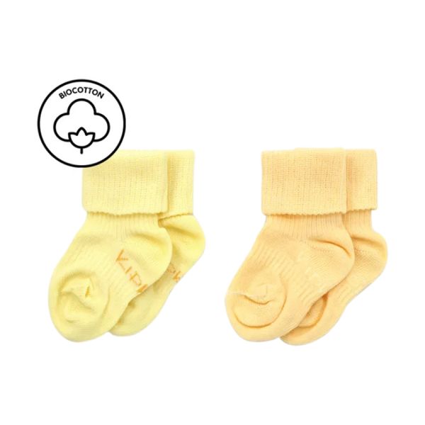 KipKep Babysokken - Blijf Sokken - Fruity Pastel - 2 paar - 6-12 mnd