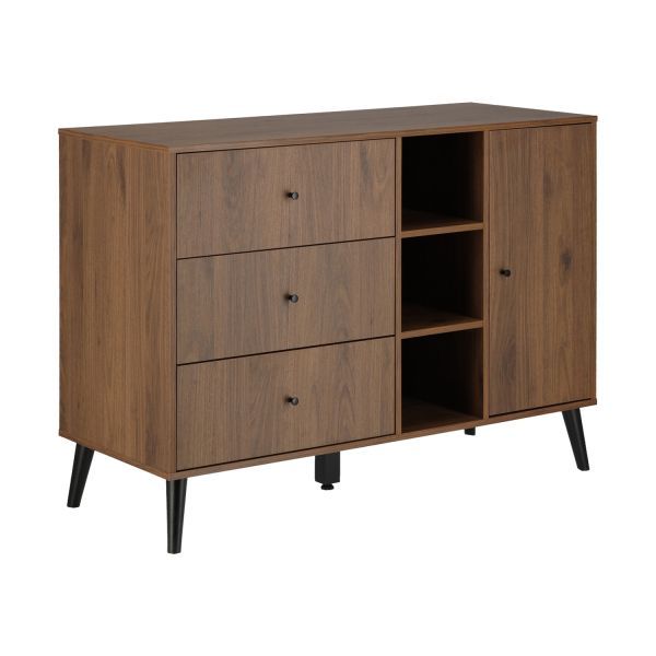 Bopita Ledikant 60 x 120 - Commode XL - Zara - Walnoot