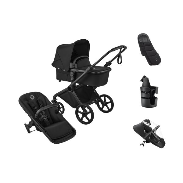 Bugaboo Cub Kinderwagen - Essentiël Bundel - Heritage Black Bugaboo Cub Kinderwagen - Essentiël Bundel - Heritage Black