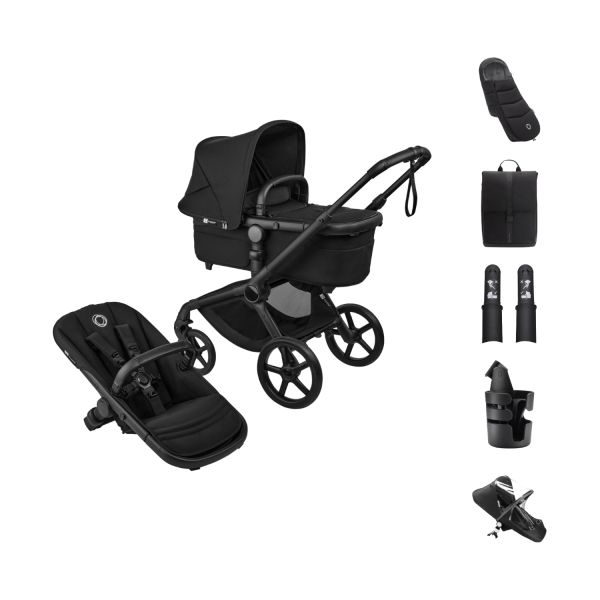 Bugaboo Fox 5 Renew Kinderwagen 2-in-1 - Essential Bundel - Black / Heritage Black Bugaboo Fox 5 Renew Kinderwagen 2-in-1 - Essential Bundel - Black / Heritage Black