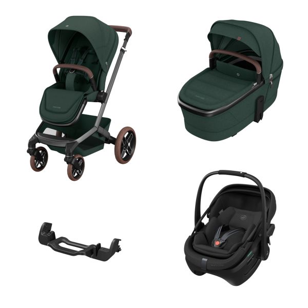 Maxi-Cosi Fame Kinderwagen 2-in-1 | Coral Slide Pro Autostoel - Twillic Green/Onyx Black Maxi-Cosi Fame Kinderwagen 2-in-1 | Coral Slide Pro Autostoel - Twillic Green/Onyx Black
