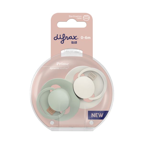 Difrax Dynamic Lovi Prime Fopspeen - 0-6mnd - 2st. - Coconut/Pistachio Difrax Dynamic Lovi Prime Fopspeen - 0-6mnd - 2st. - Coconut/Pistachio