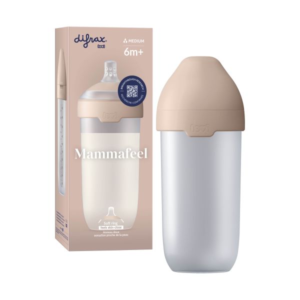 Difrax Mammafeel Fles – 330 ml – Soft Pink