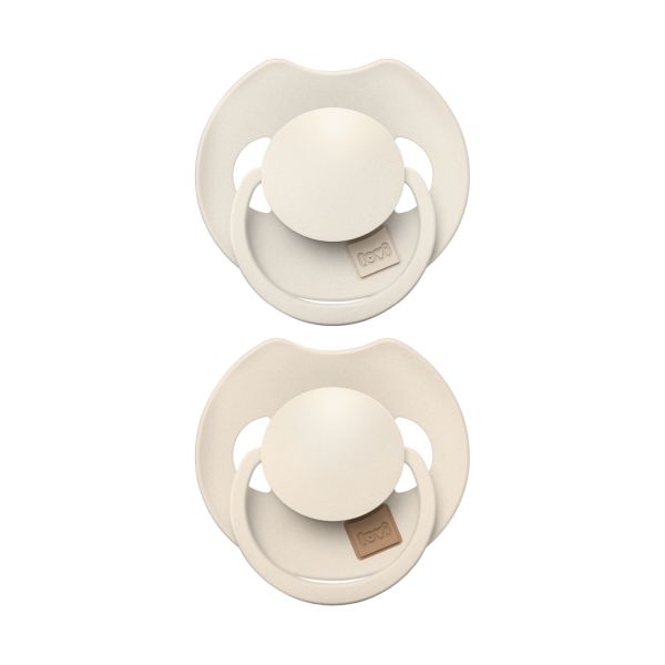 Difrax Dynamic Lovi Prime Fopspeen - Rond - 2 Stuks - 18+ Mnd - Coconut/Ivory