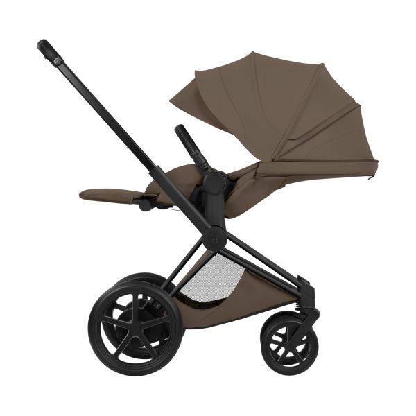 Cybex e-Priam 5 Style Kinderwagen 2-in-1 - Matt Black/Coconut Brown