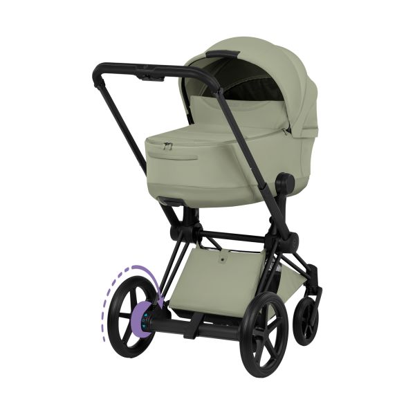 Cybex e-Priam 5 Style Kinderwagen 2-in-1 - Matt Black/Sage Green