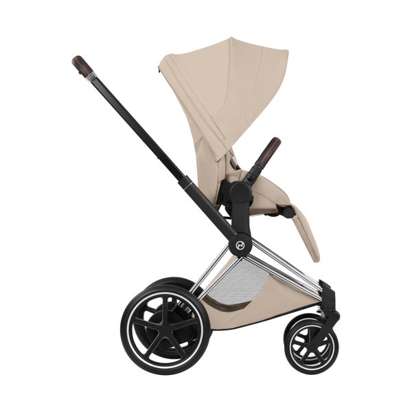 Cybex e-Priam 5 Style Kinderwagen 2-in-1 - Chrome Brown/Cozy Beige