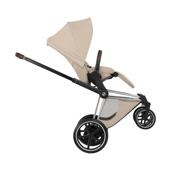 Cybex e-Priam 5 Style Kinderwagen 2-in-1 - Chrome Brown/Cozy Beige