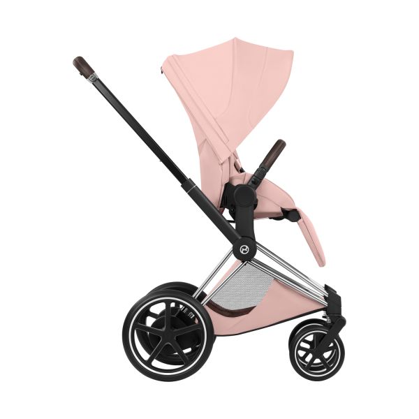 Cybex e-Priam 5 Style Kinderwagen 2-in-1 - Chrome Brown/Peach Pink