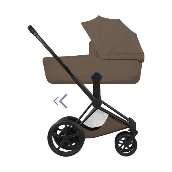 Cybex e-Priam 5 Style Kinderwagen 2-in-1 - Matt Black/Coconut Brown