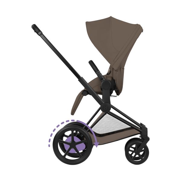 Cybex e-Priam 5 Comfort Kinderwagen 2-in-1 - Matt Black/Coconut Brown Cybex e-Priam 5 Comfort Kinderwagen 2-in-1 - Matt Black/Coconut Brown