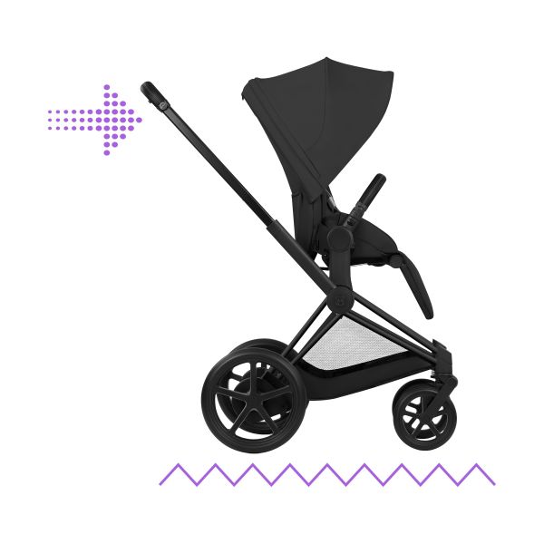 Cybex e-Priam 5 Comfort Kinderwagen 2-in-1 - Black/Sepia Black Cybex e-Priam 5 Comfort Kinderwagen 2-in-1 - Black/Sepia Black