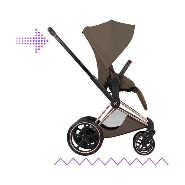 Cybex e-Priam 5 Style Kinderwagen 2-in-1 - Rosegold/Coconut Brown Cybex e-Priam 5 Style Kinderwagen 2-in-1 - Rosegold/Coconut Brown