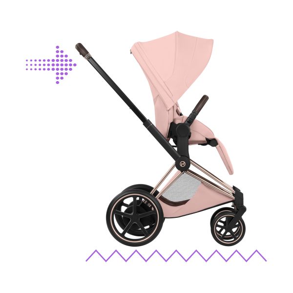 Cybex e-Priam 5 Style Kinderwagen 2-in-1 - Rosegold/Peach Pink Cybex e-Priam 5 Style Kinderwagen 2-in-1 - Rosegold/Peach Pink