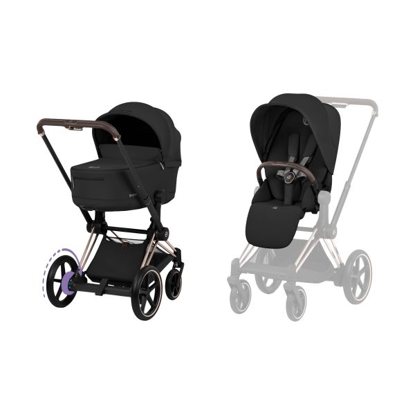 Cybex e-Priam 5 Comfort Kinderwagen 2-in-1 - Rosegold/Sepia Black Cybex e-Priam 5 Comfort Kinderwagen 2-in-1 - Rosegold/Sepia Black