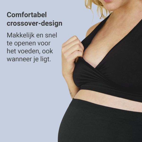 Carriwell Comfi Cool Crossover Slaap- en Voedingsbeha - Maat S/M - Zwart Carriwell Comfi Cool Crossover Slaap- en Voedingsbeha - Maat S/M - Zwart