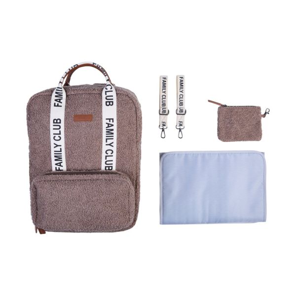 Childhome Family Club Verzorgingsrugzak - Signature - Teddy - Zacht Bruin