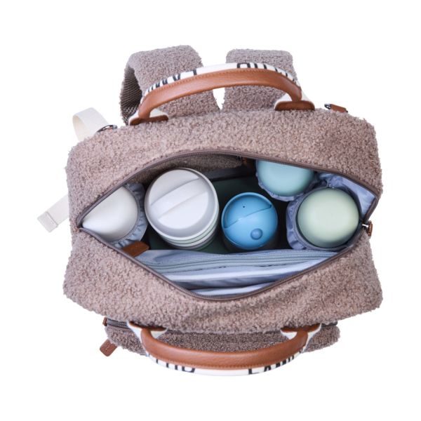 Childhome Family Club Verzorgingsrugzak - Signature - Teddy - Zacht Bruin