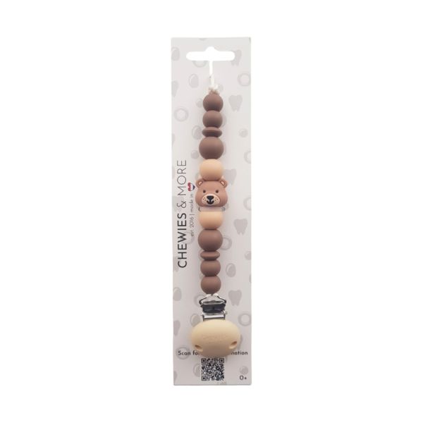 Chewies & More Speenkoord Bear - Siliconen - Bruin