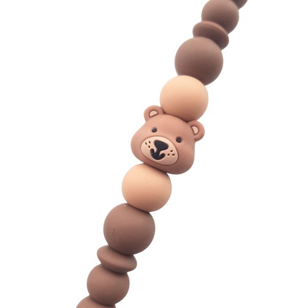 Chewies & More Speenkoord Bear - Siliconen - Bruin