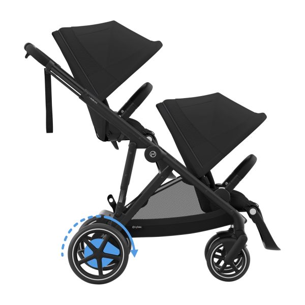 Cybex E-Gazelle S DUO kinderwagen 3-in-1 Moon Black/Black Cybex E-Gazelle S DUO kinderwagen 3-in-1 Moon Black/Black
