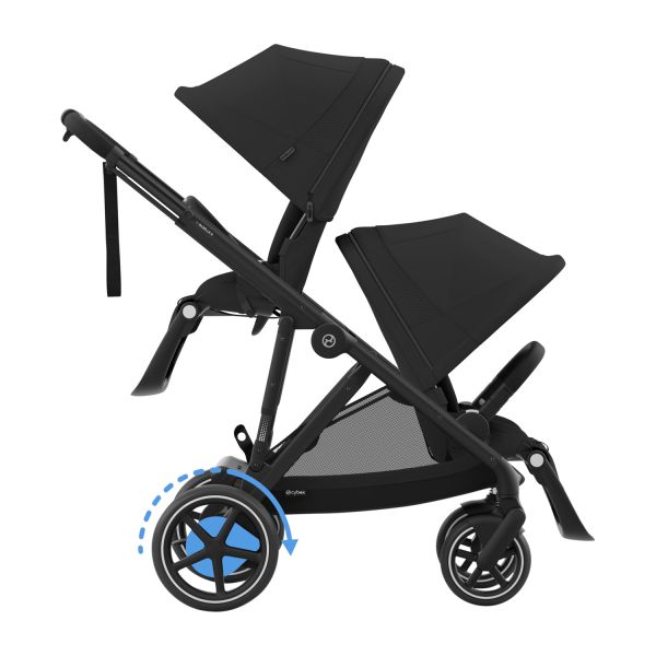 Cybex E-Gazelle S DUO kinderwagen 3-in-1 Moon Black/Black Cybex E-Gazelle S DUO kinderwagen 3-in-1 Moon Black/Black