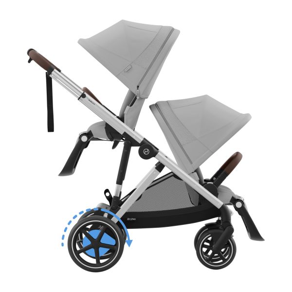Cybex E-Gazelle S DUO kinderwagen 3-in-1 Stone Grey/Mid Grey Cybex E-Gazelle S DUO kinderwagen 3-in-1 Stone Grey/Mid Grey
