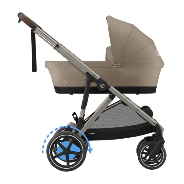 Cybex E-Gazelle S Twin Kinderwagen Almond Beige / Beige