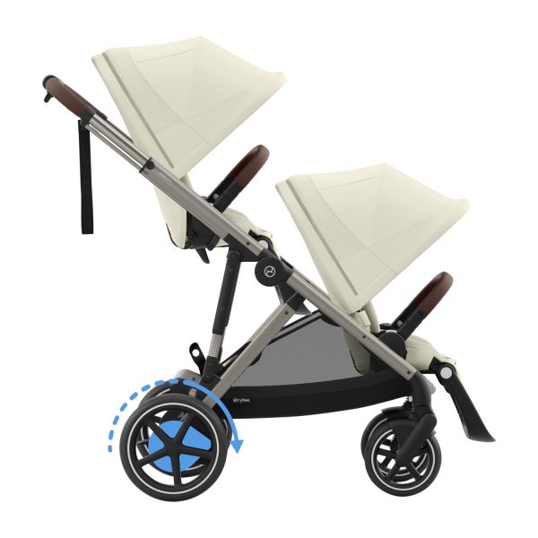 Cybex E-Gazelle S DUO kinderwagen 3-in-1 Seashell Beige / Light Beige Cybex E-Gazelle S DUO kinderwagen 3-in-1 Seashell Beige / Light Beige