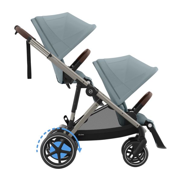 Cybex E-Gazelle S DUO kinderwagen 3-in-1 Stormy Blue/Light Blue Cybex E-Gazelle S DUO kinderwagen 3-in-1 Stormy Blue/Light Blue