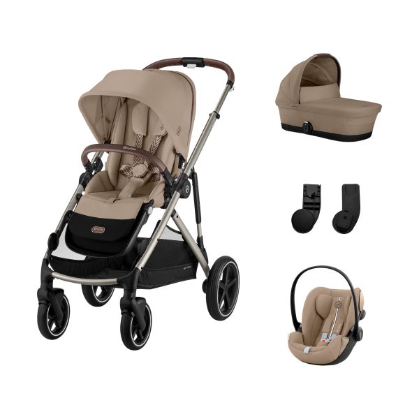 Cybex Gazelle S 3-in-1 Kinderwagen Set S - Taupe/Almond Beige Cybex Gazelle S 3-in-1 Kinderwagen Set S - Taupe/Almond Beige
