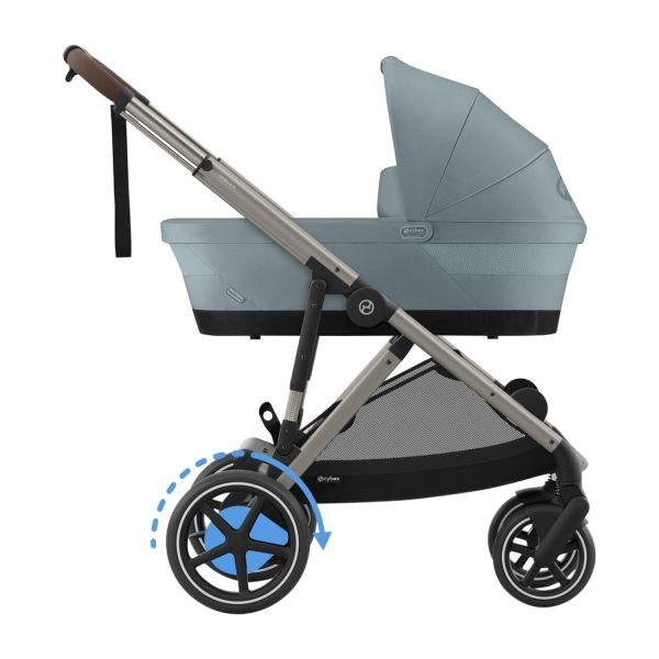 Cybex e-Gazelle S 3-in-1 Kinderwagen Set S Incl. Amya - Taupe/Stormy Blue Cybex e-Gazelle S 3-in-1 Kinderwagen Set S Incl. Amya - Taupe/Stormy Blue