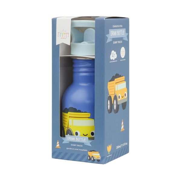 A Little Lovely Company Kleine RVS Drinkfles - Dump Truck